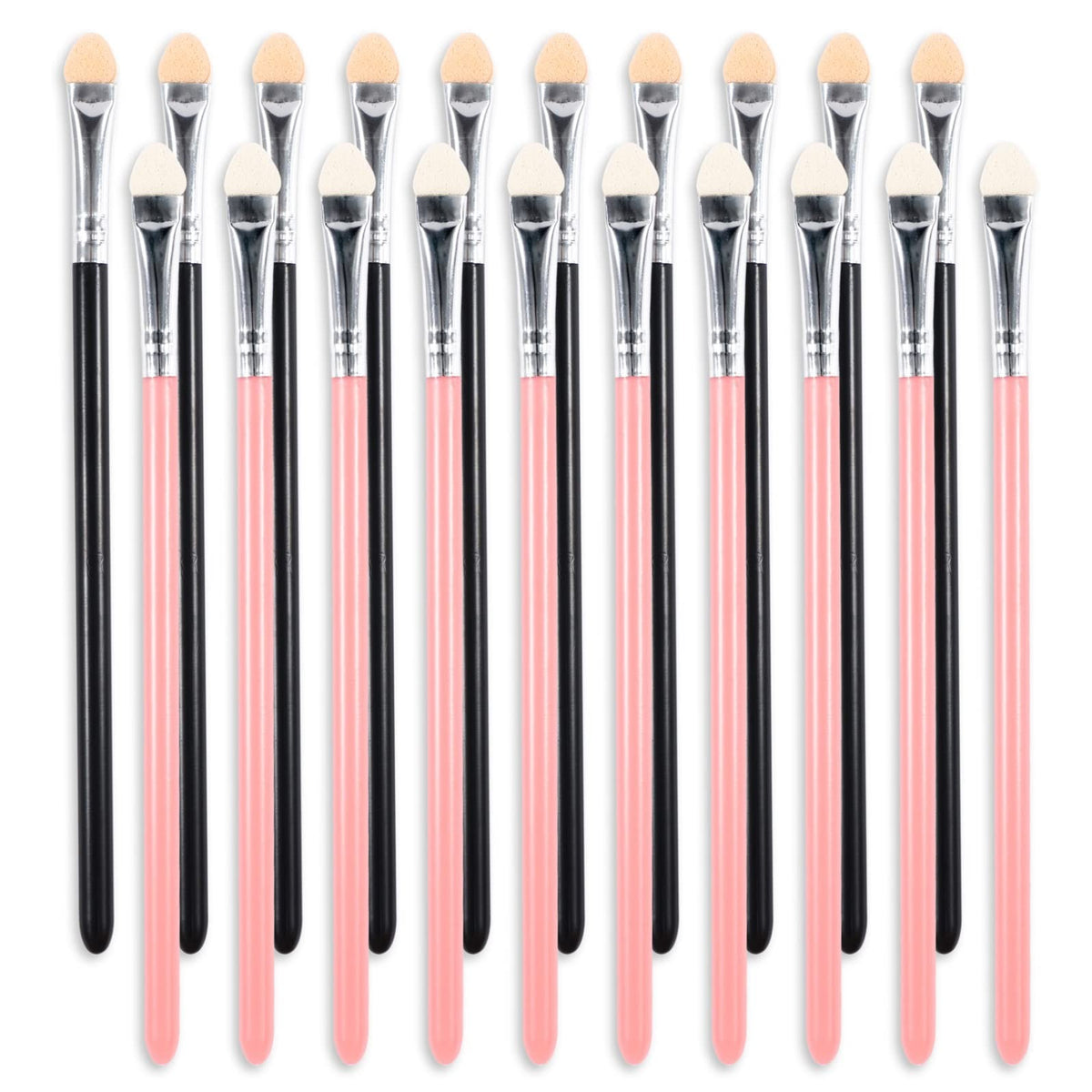 20 Pcs Eyeshadow Makeup Brush Set with Eyebrow Applicators - Gold