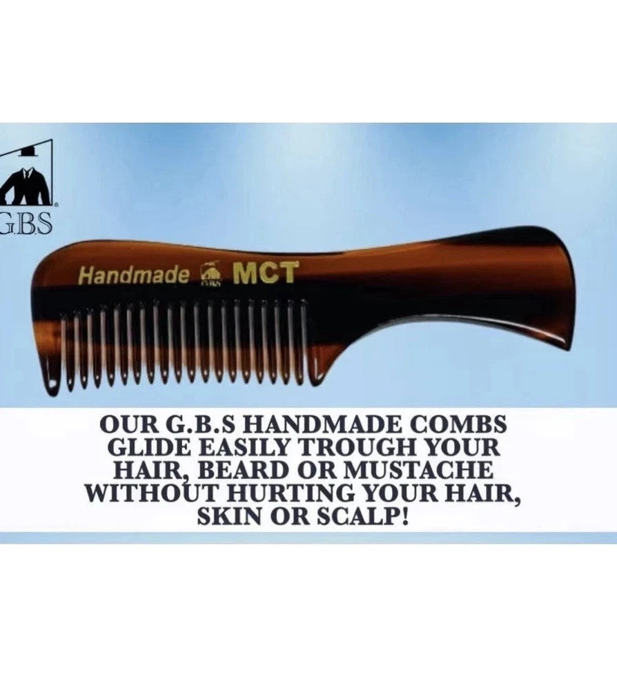 Men Women Travel Hair Beard Comb Set - Handmade Styling Grooming Kit
