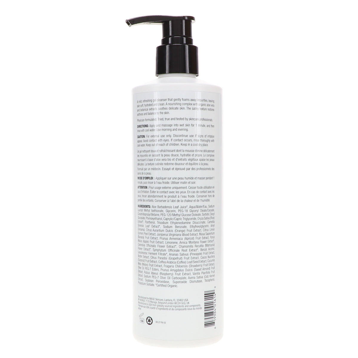 Balancing Facial Cleanser 12 oz for All Skin Types - Organic & Gentle