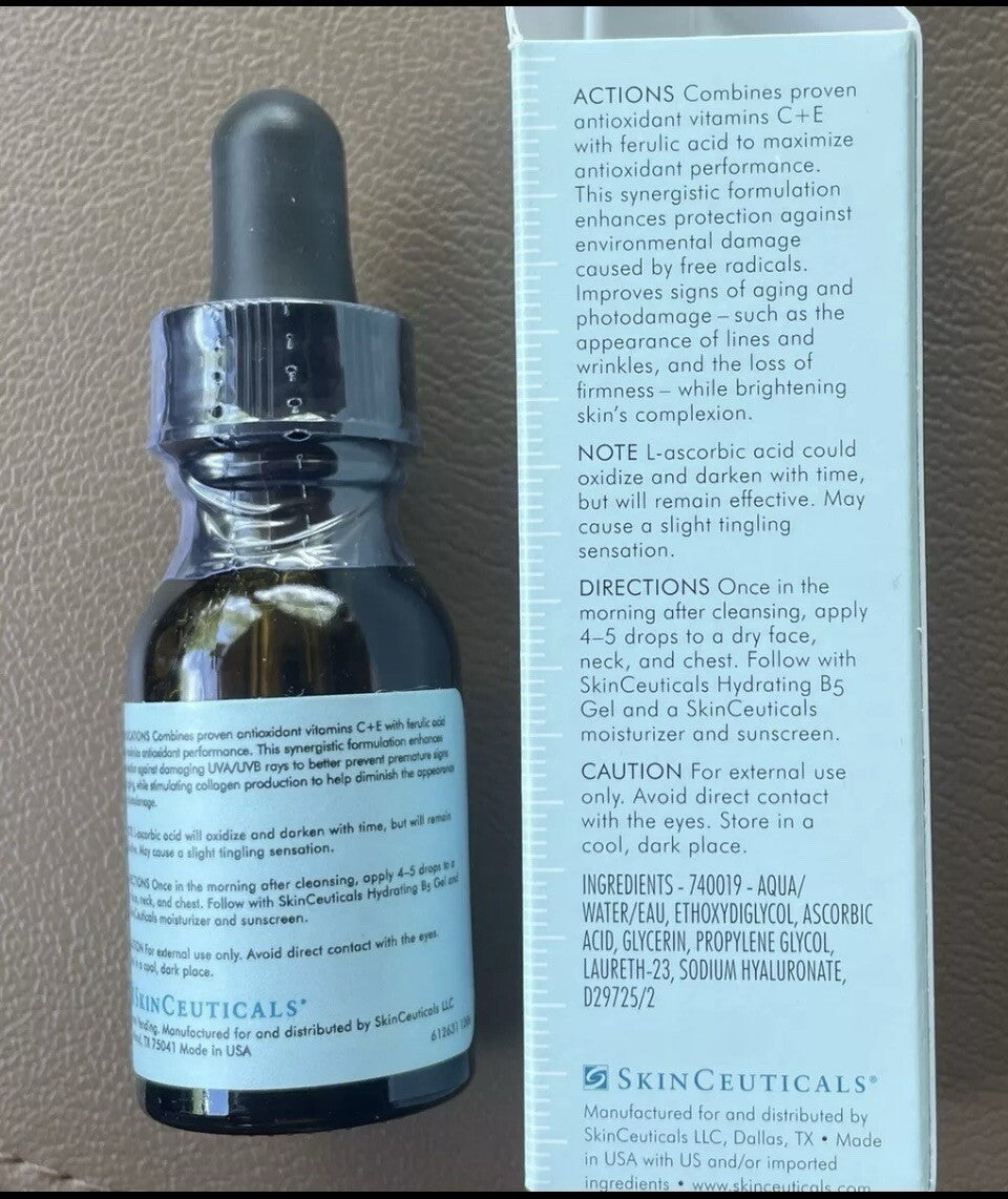 SkinCeuticals CE Ferulic Serum Half Size 0.5 Oz Sealed Bottle in Box