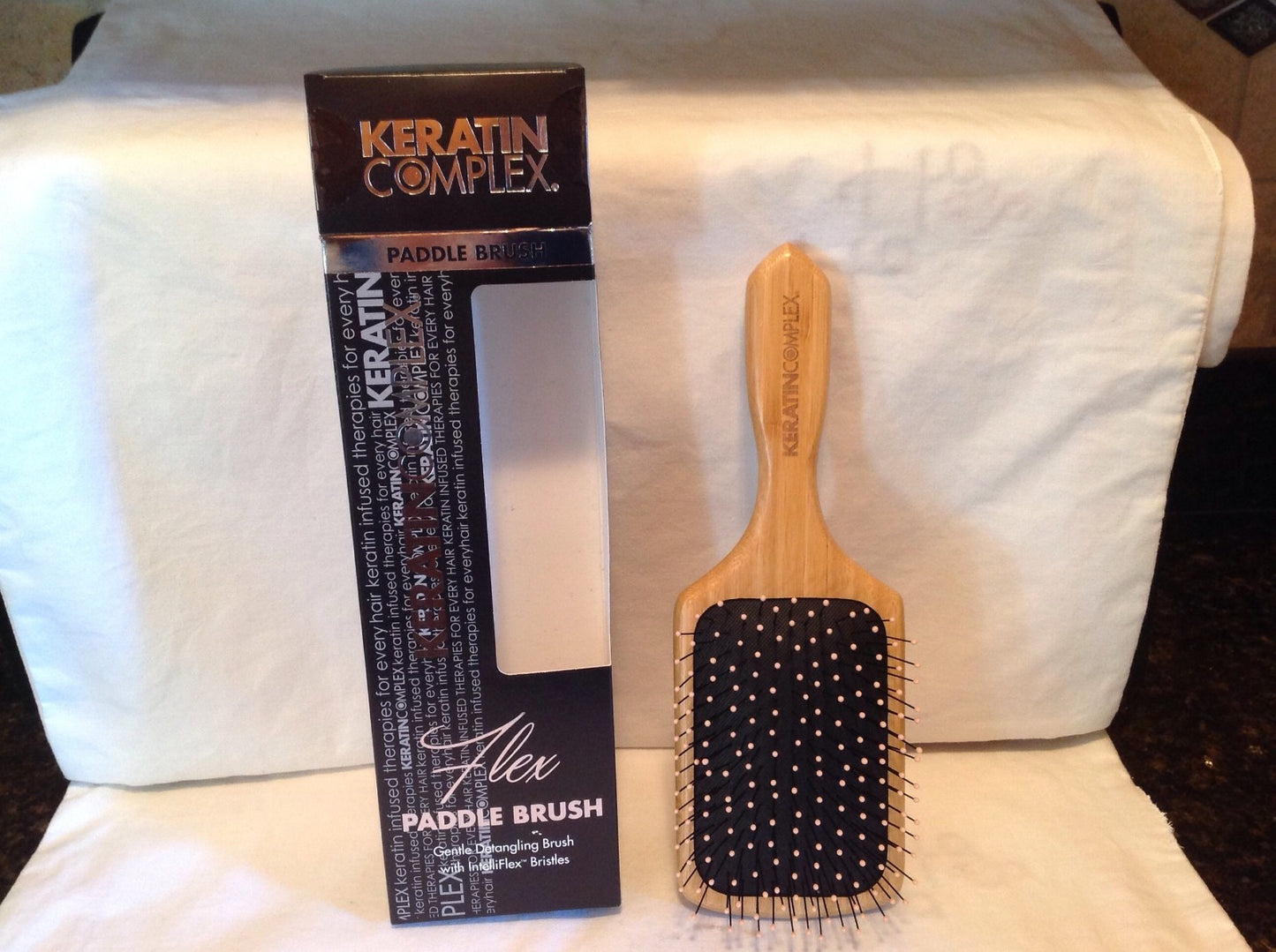 Keratin Complex Detangling Paddle Hairbrush - Gentle Styling Tool