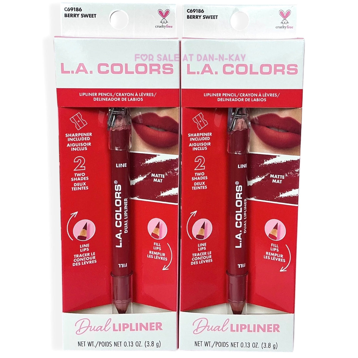 Dual Lip Liner Matte Set - Berry Sweet 2-Pack for Lip Definition