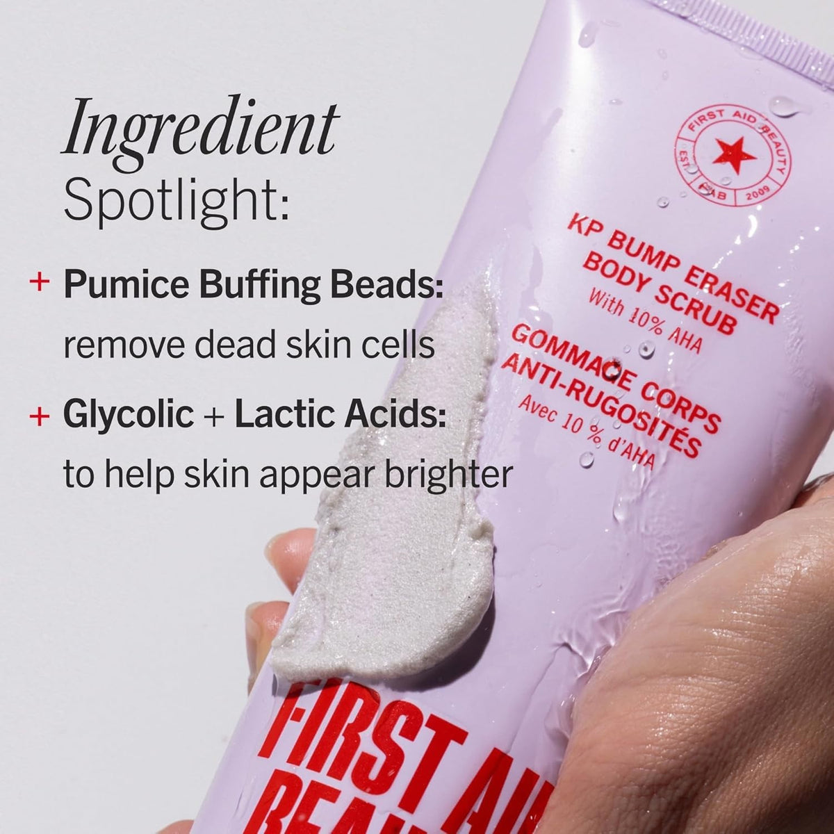 Sensitive Skin Approved KP Bump Eraser: 10% AHA Exfoliating Scrub 2 oz