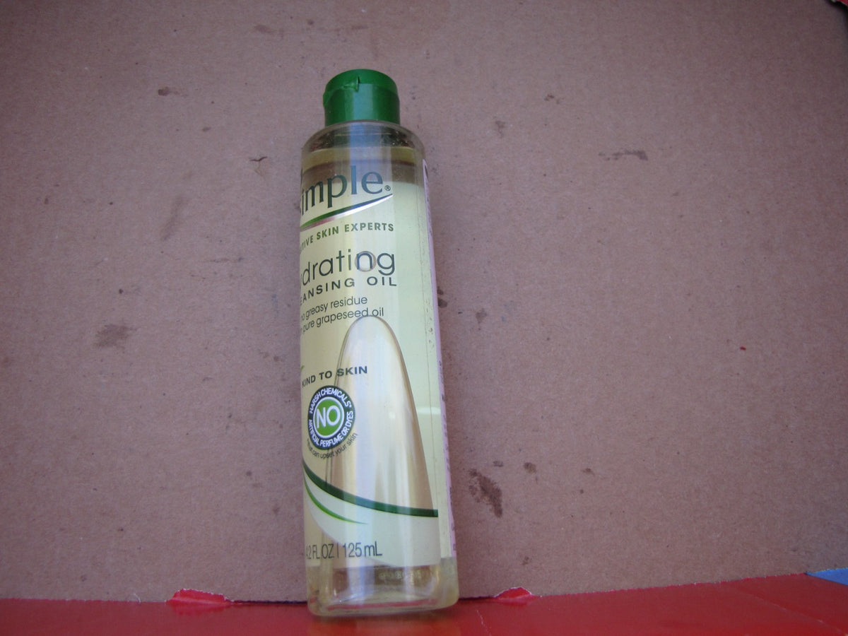 Simple Sensitive Skin Hydrating Cleansing Oil 4.2 Oz - Gentle Facial Oil