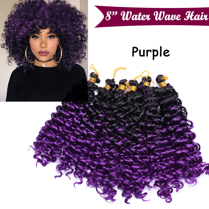 Water Wave Crochet Hair Extensions - Deep Curly Synthetic Braids, Multiple Lengths & Colors