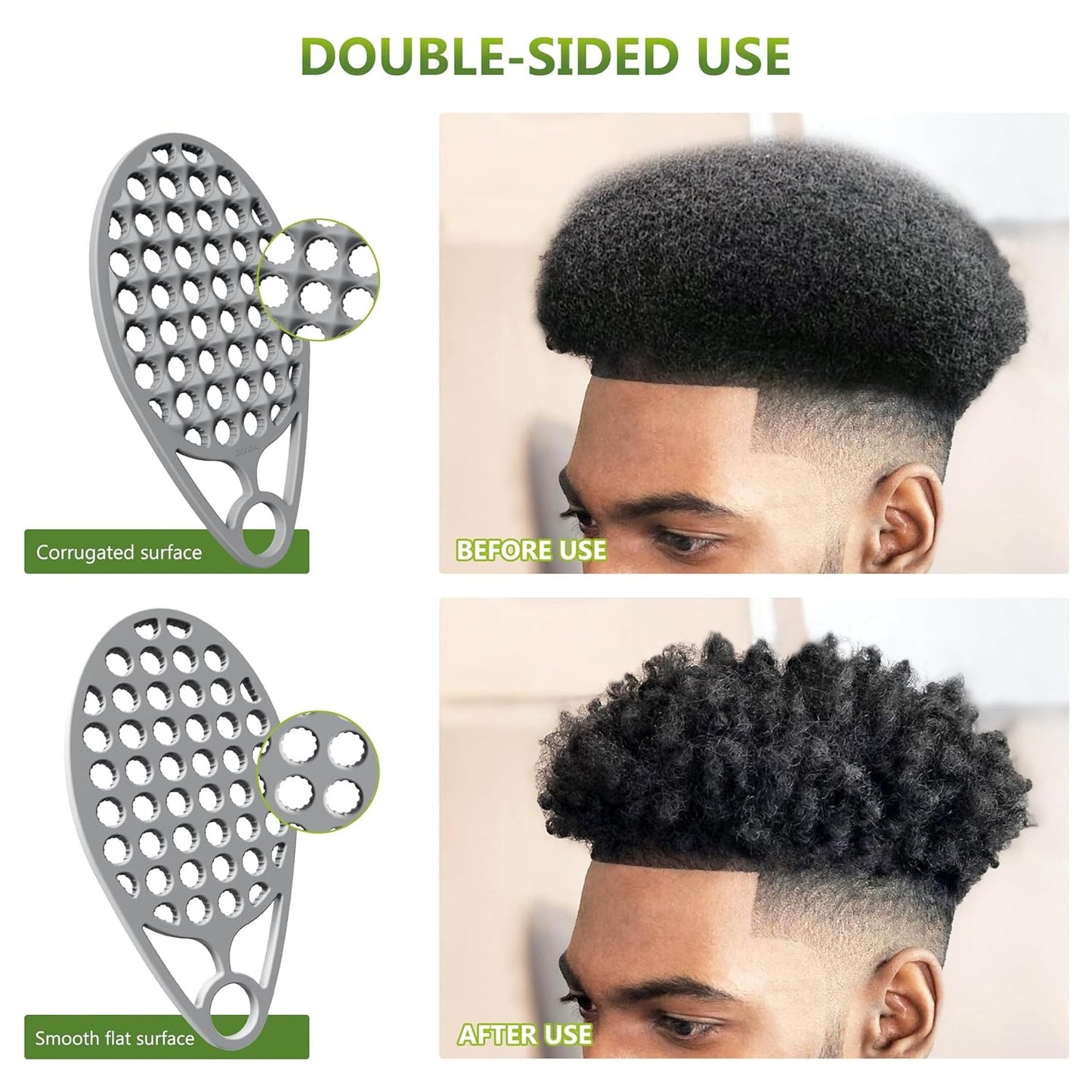 Silicone Curly Hair Brush - Twist Curl Styling Comb for Fast, Easy Hair Styling