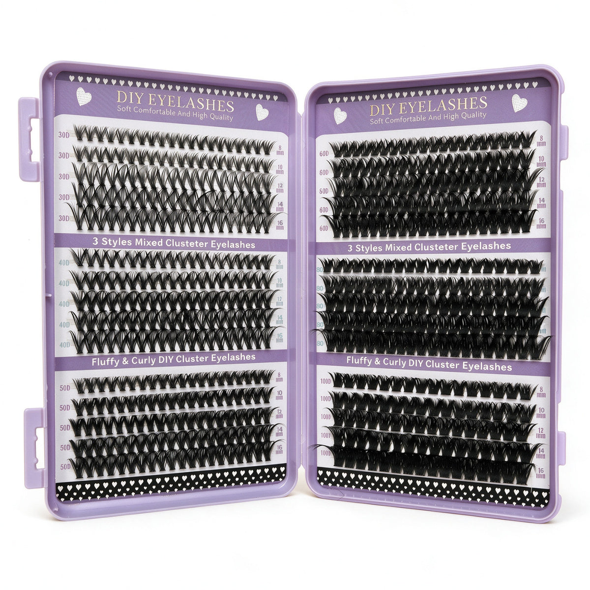 580 Pack Cluster False Eyelashes Mixed Density Wispy Fox Eye Lashes