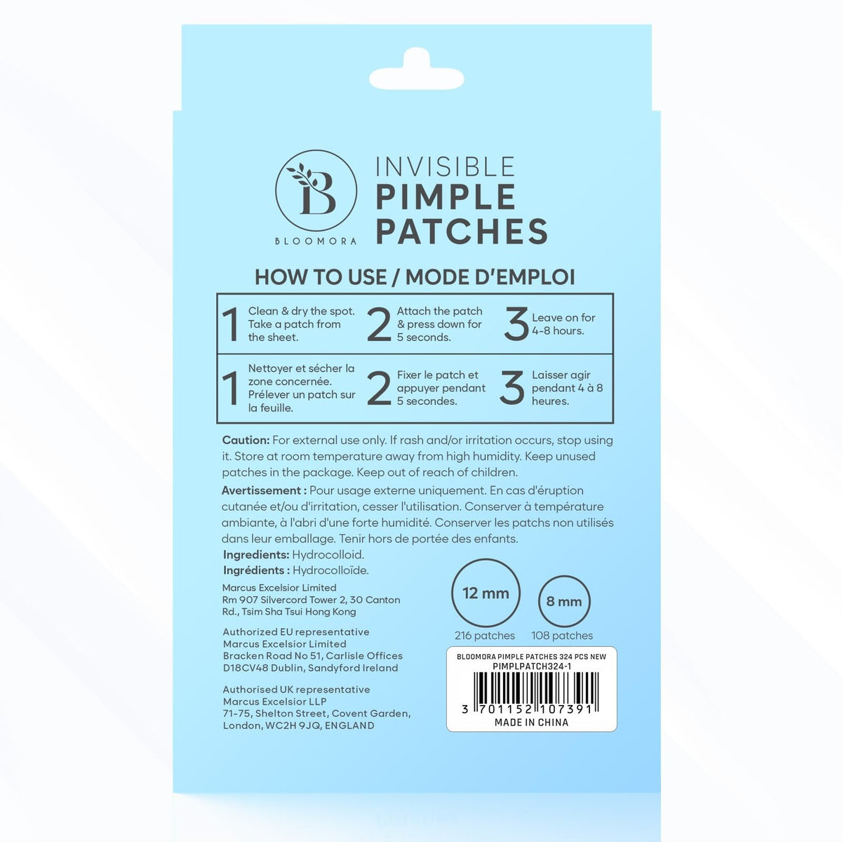 Invisible Pimple Patches for Face - 324 Count (8mm & 12mm)