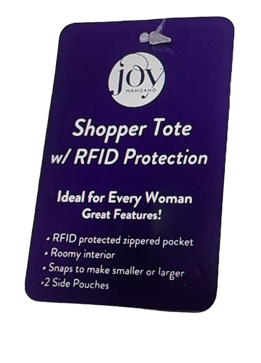Oversized XL Shopper Tote with RFID Protection - Fuchsia Floral