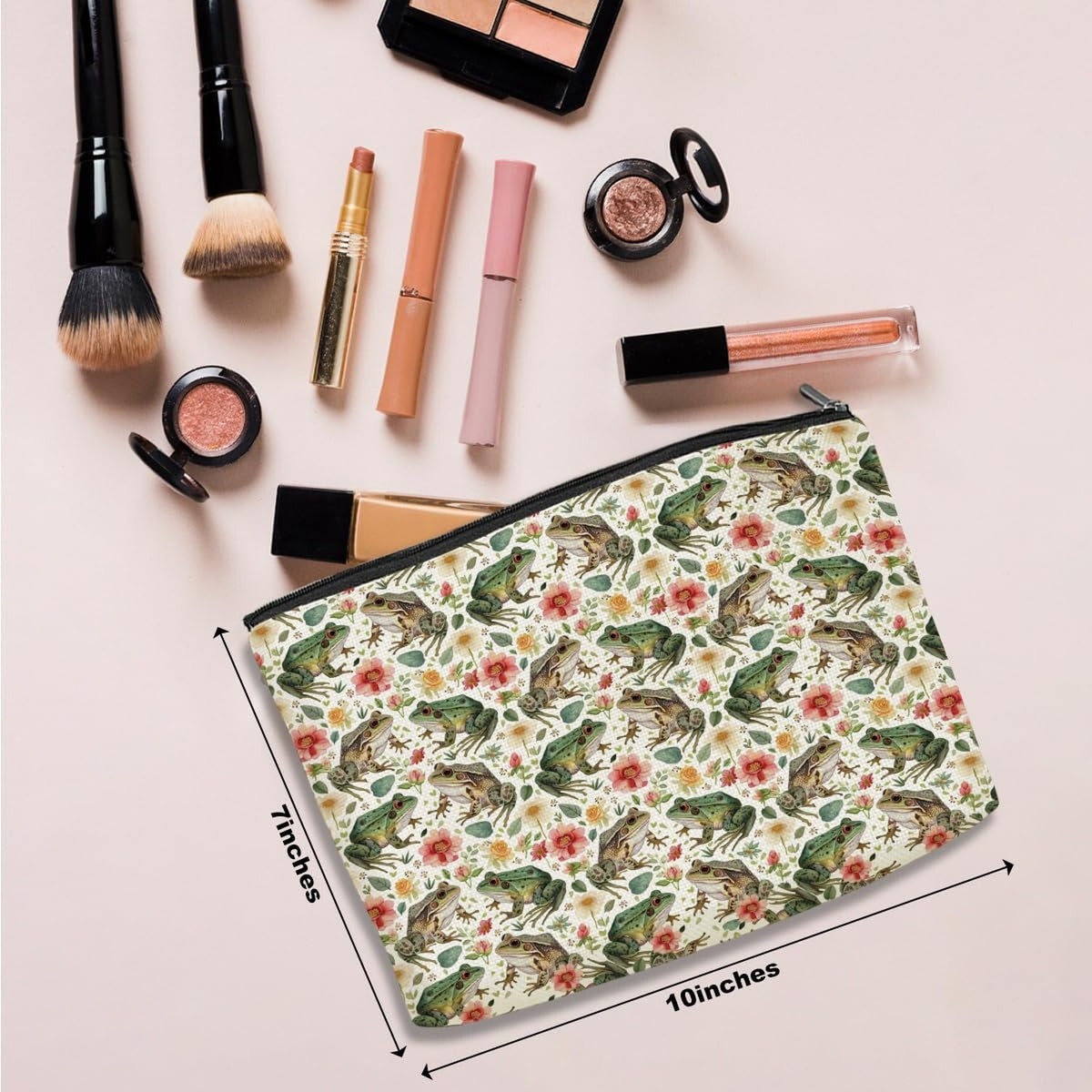 Cute Frog Makeup Bag - Waterproof Cosmetic Organizer for Women and Gifts