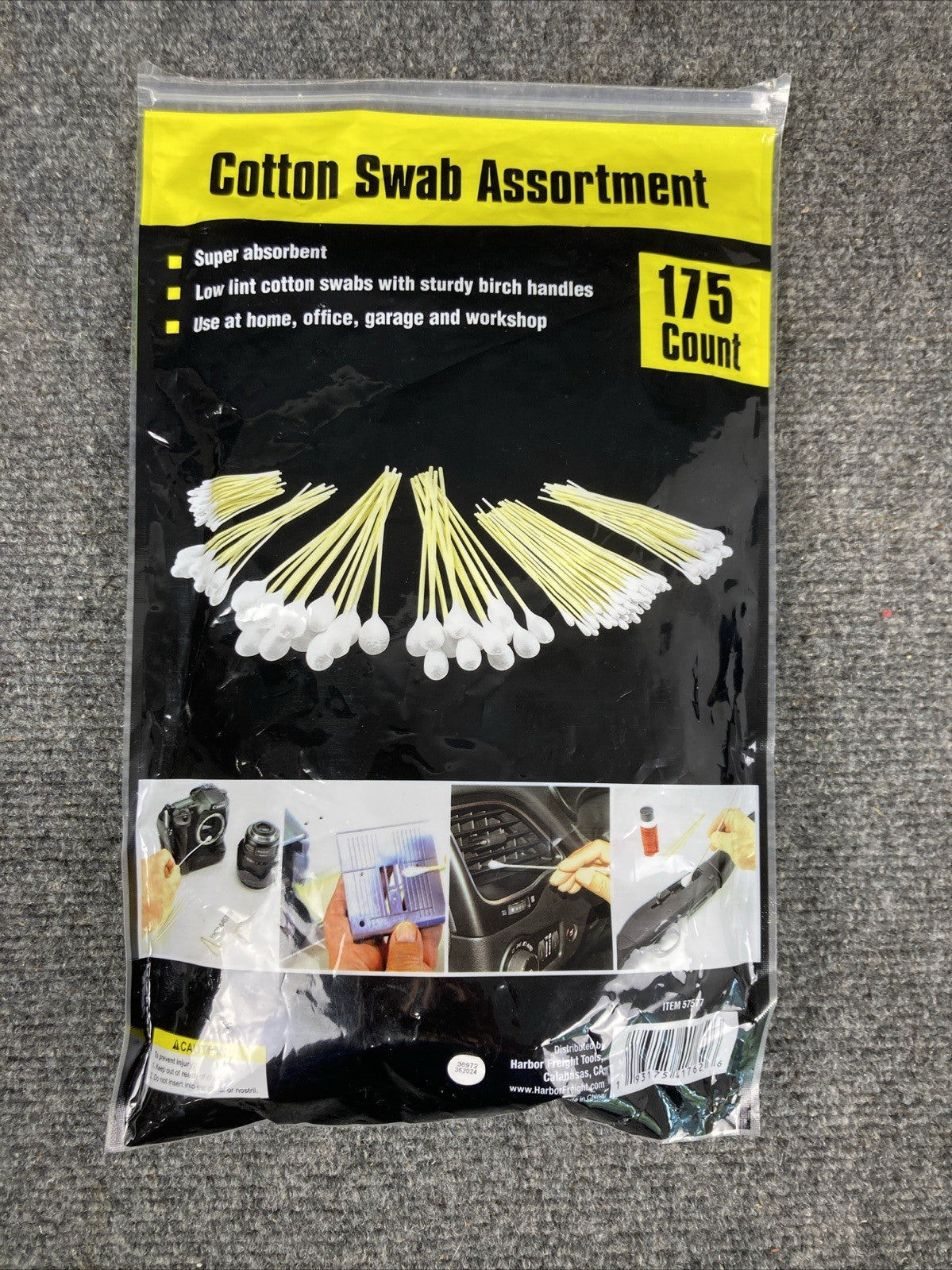 Cotton Swab Assortment with Birch Handles - Super Absorbent 175 Count Bag