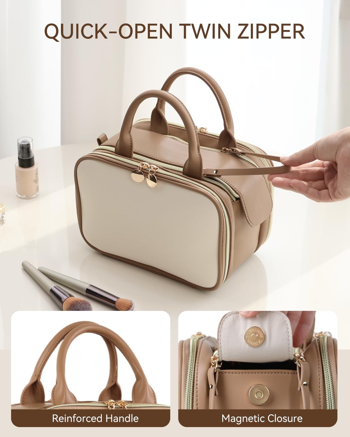 Large Capacity Waterproof Travel Makeup Bag - Organizer & Gift