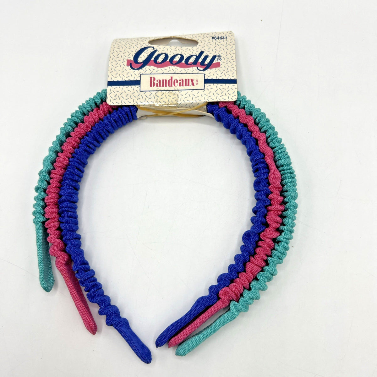 Goody Headband Bandeaux 3 Pack Pink Blue Teal Vintage 1990s
