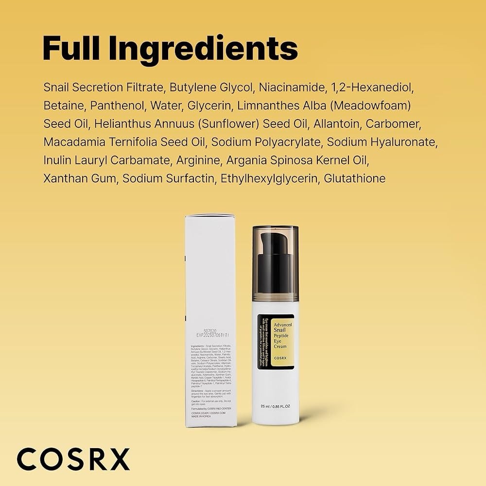 COSRX Snail Mucin Peptide Eye Cream 0.84 fl oz - Anti-Aging Dark Circles