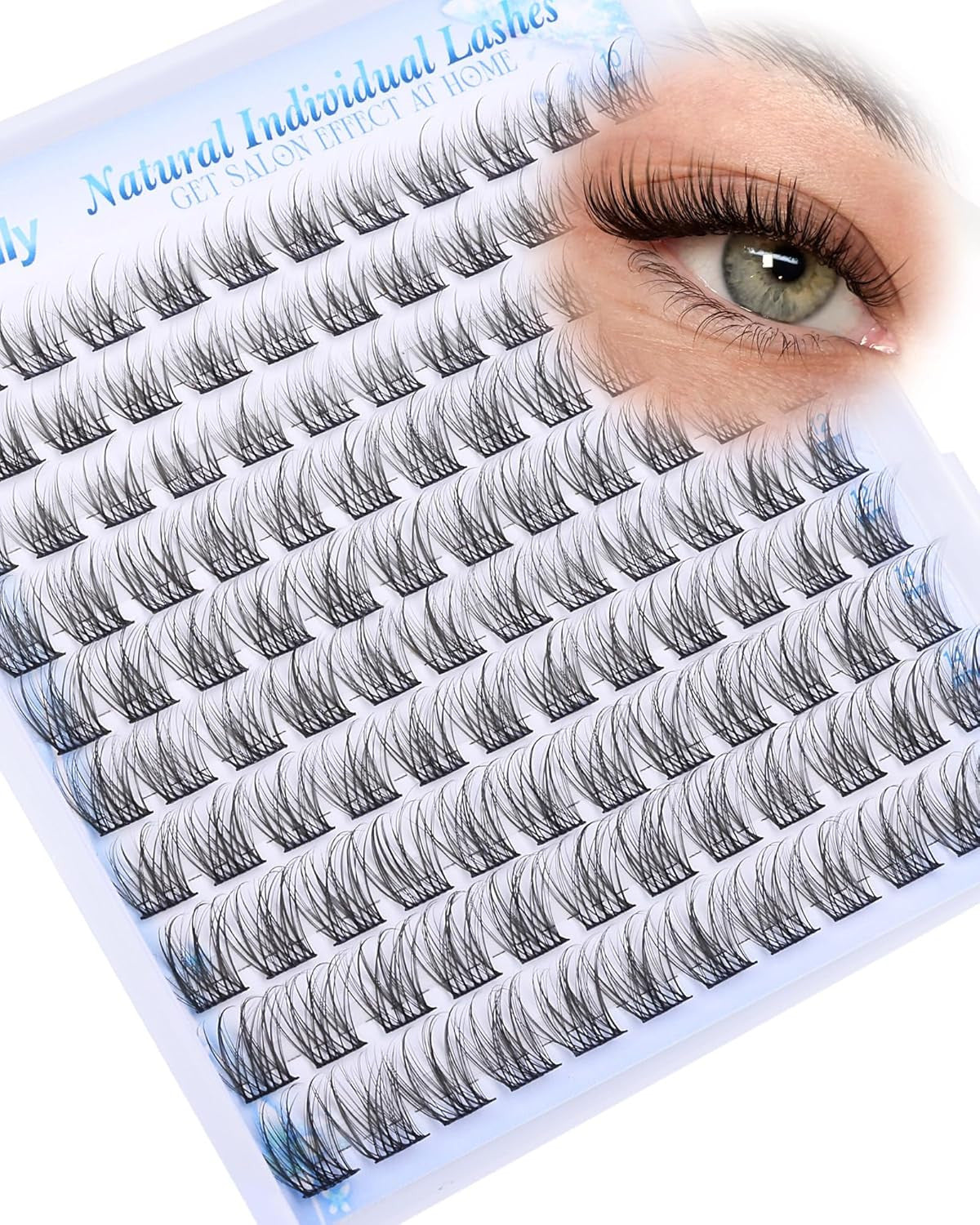 Natural C-Curl Lash Clusters 10-14mm Wispy Individual Eyelash Extensions