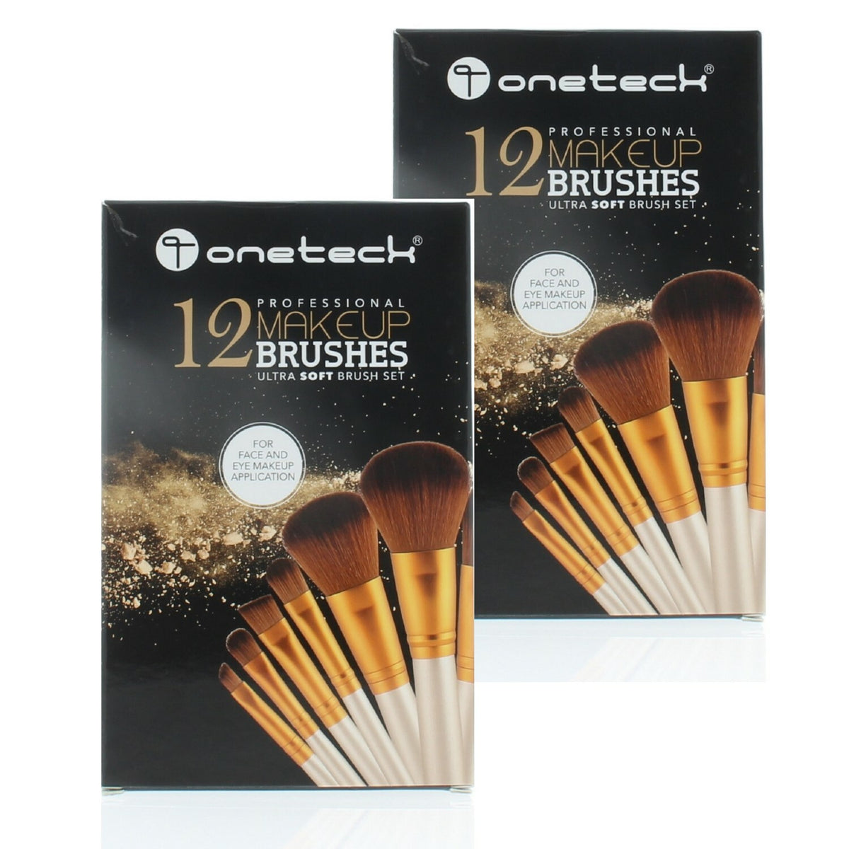 12pc Makeup Brush Set – Premium 2 Pack by OneTeck