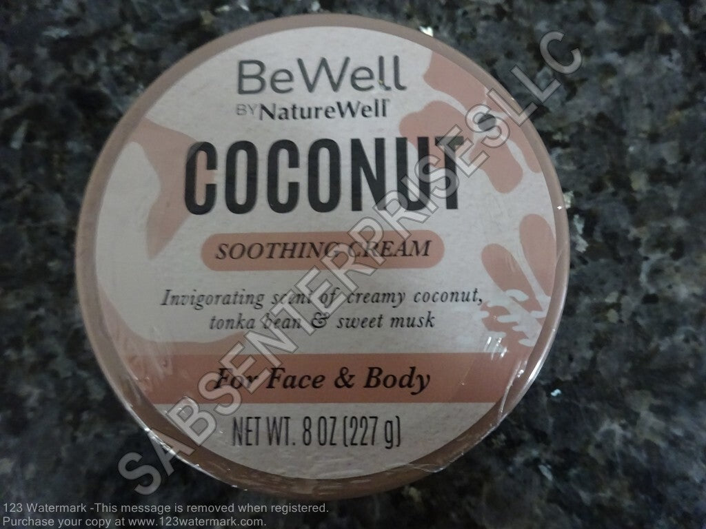 Coconut Soothing Cream for Face & Body, 8 oz - Pack of 6