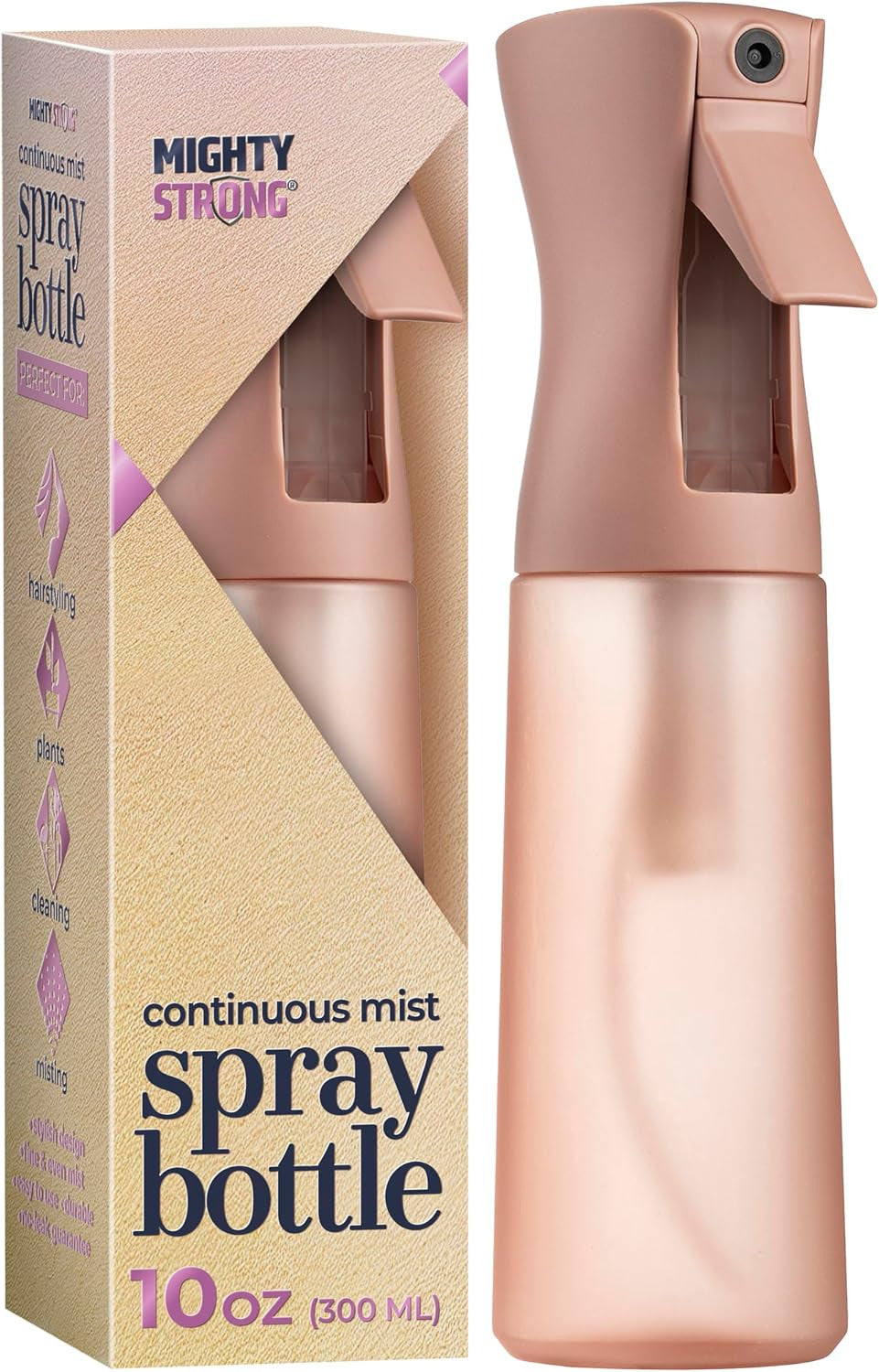 10 OZ Continuous Spray Bottle with Fine Mist for Hair, Plants & Cleaning
