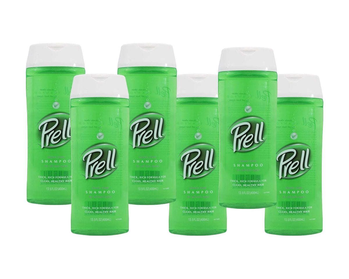 Prell Classic Clean Clarifying Shampoo - Water-Based, All Hair Types, 13.5oz - 6 Pack