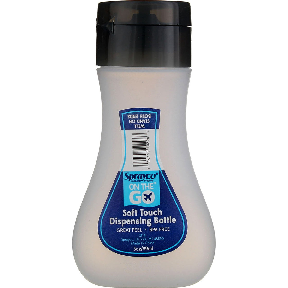 2 Pack 3 oz Dispensing Spray Bottles - Travel Size, Soft Touch Finish