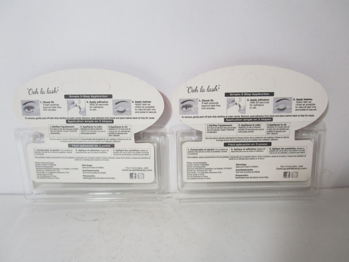 2 Pairs False Eyelashes 311 Black by Ooh la lash