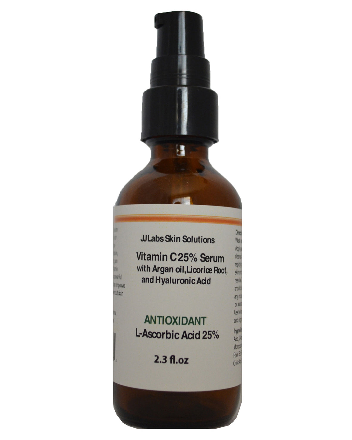 Vitamin C Serum with Argan Oil, Licorice & Hyaluronic Acid - 10-25% Concentration