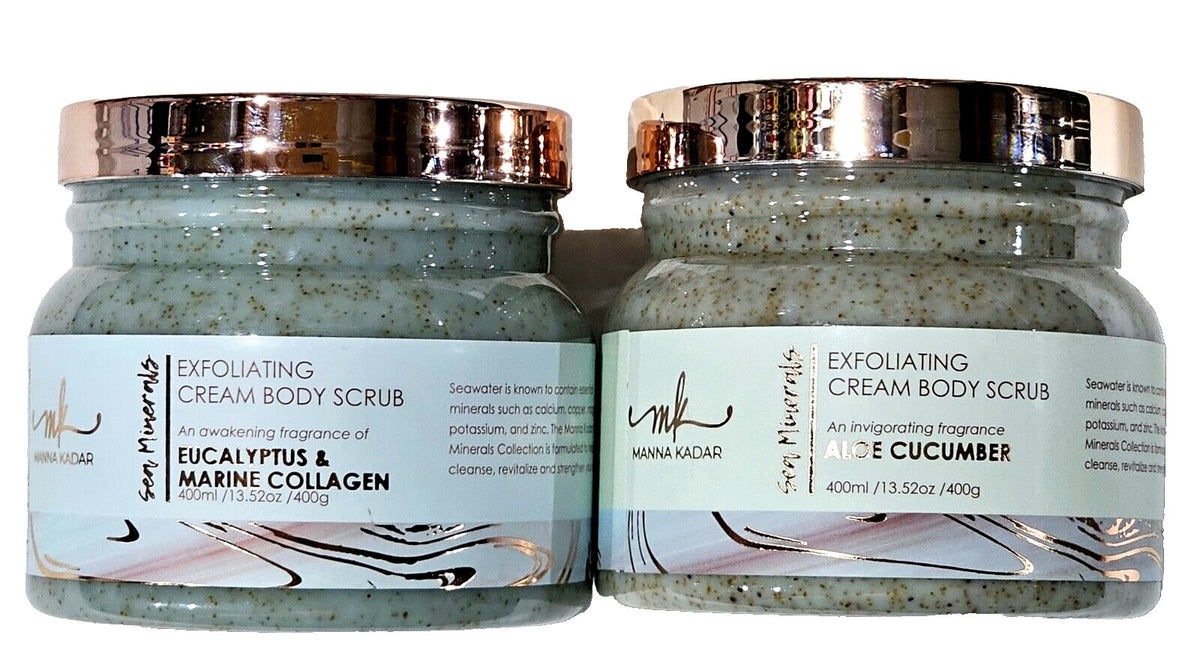 Sea Minerals Exfoliating Body Scrub with Eucalyptus & Aloe - 2 Pack