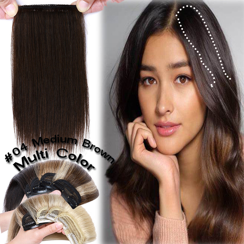 Remy Human Hair Extensions Clip-In One Piece Full Head Weft - Multiple Colors & Lengths