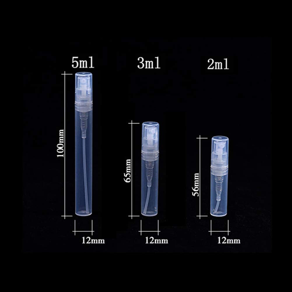 20 Pack 3ml Portable Refillable Clear Plastic Spray Bottles for Travel