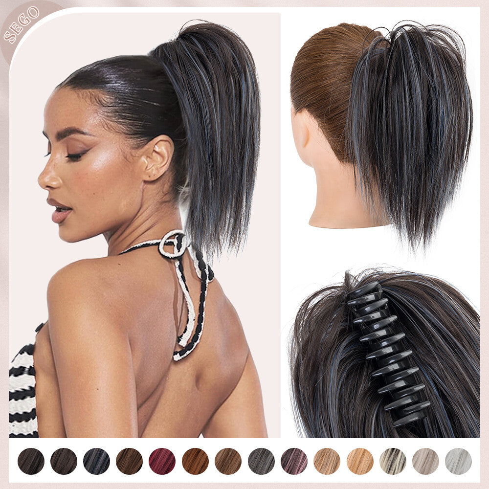 Thick Messy Bun Hair Piece with Scrunchie & Claw Clip - Hair Extensions, Updo Accessory