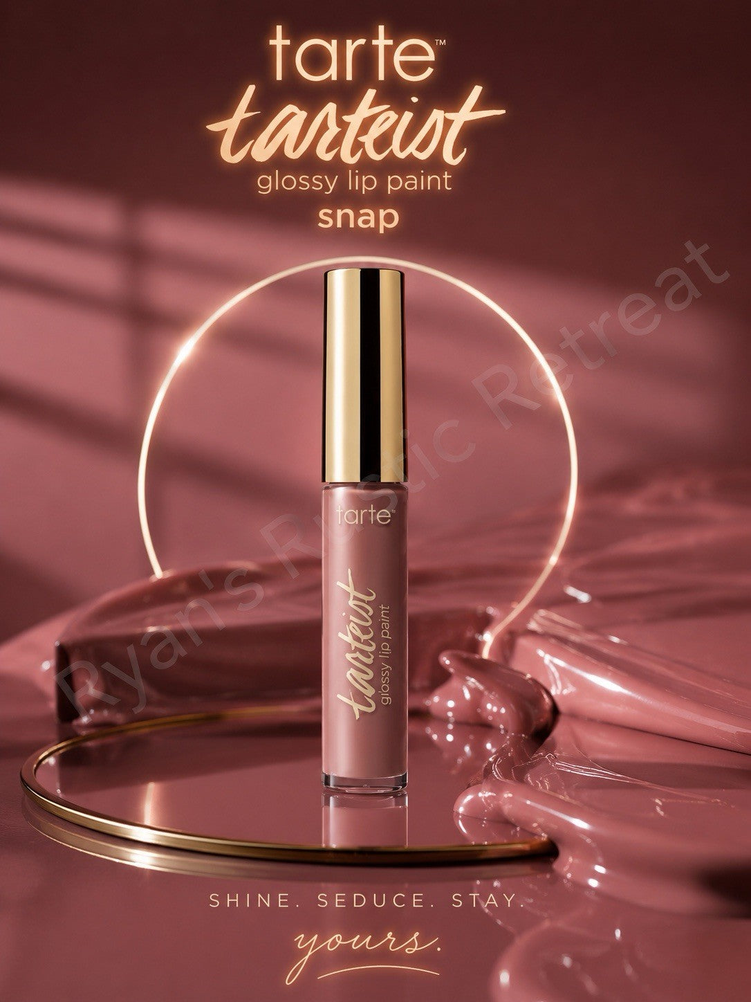 Lip Gloss - Tarteist Glossy Lip Paint in Snap Nude Mauve, High-Shine, Vegan Formula