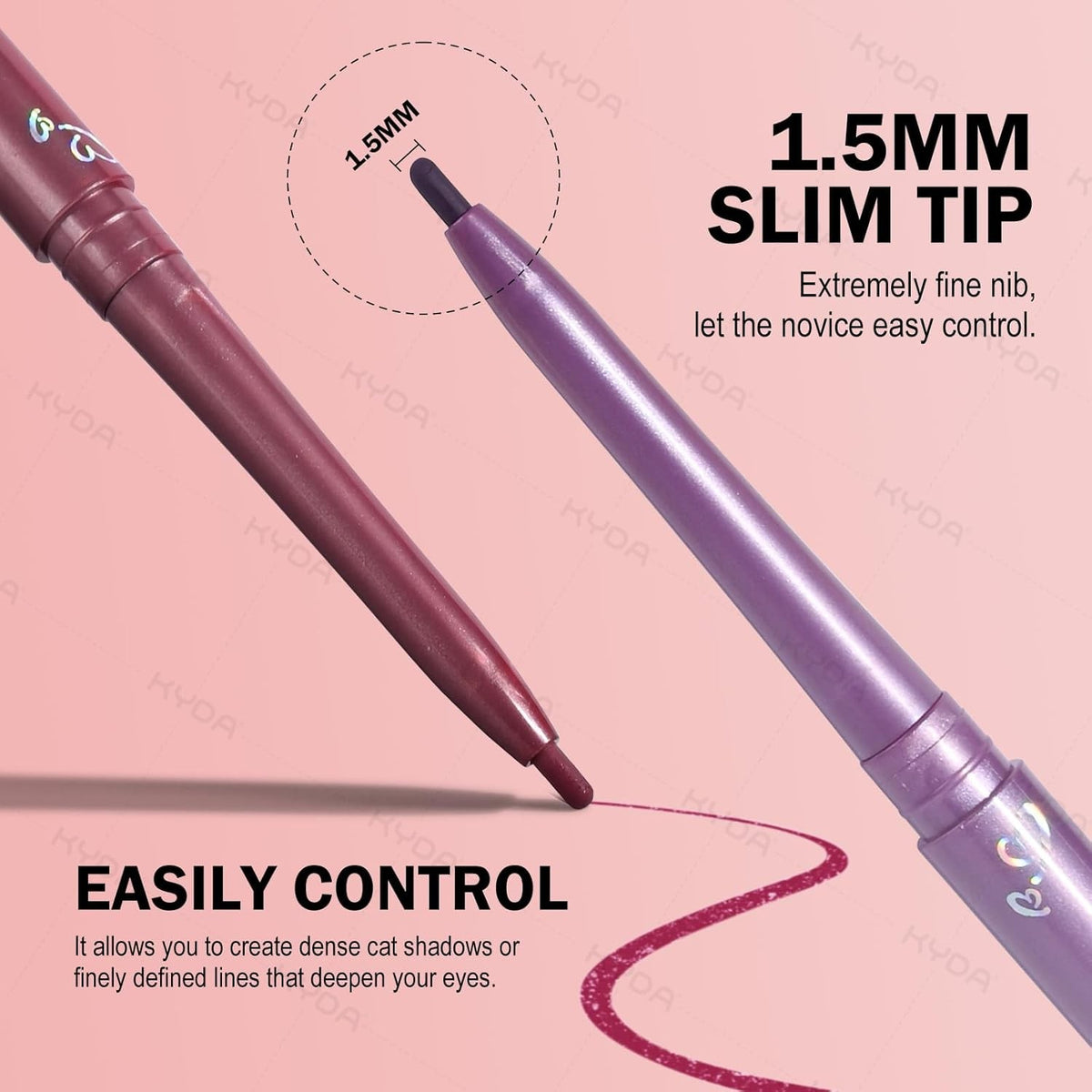 Light Brown Gel Eyeliner Pencil - Smooth Creamy #03, Matte Finish, Retractable