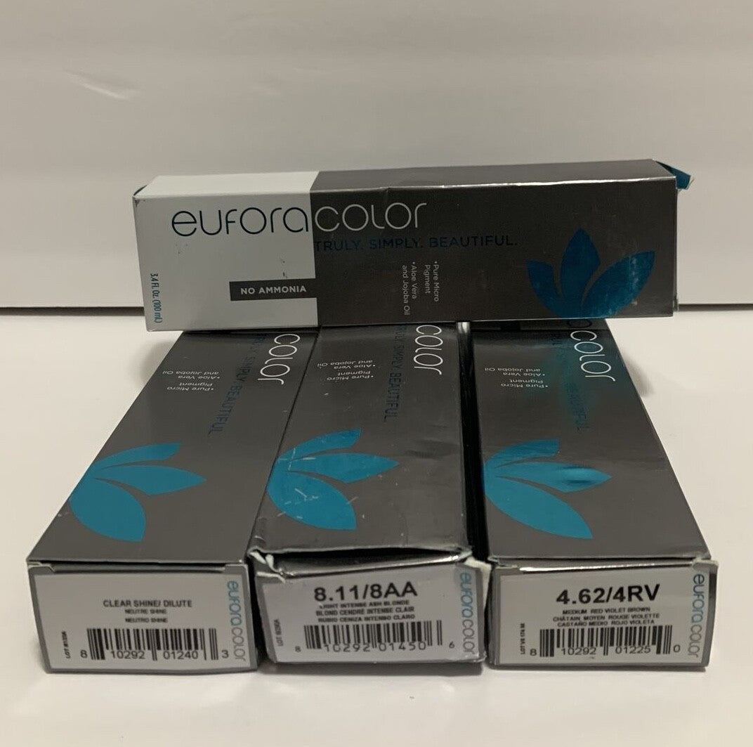 Eufora NO AMMONIA Professional Permanent Hair Color 3.4oz