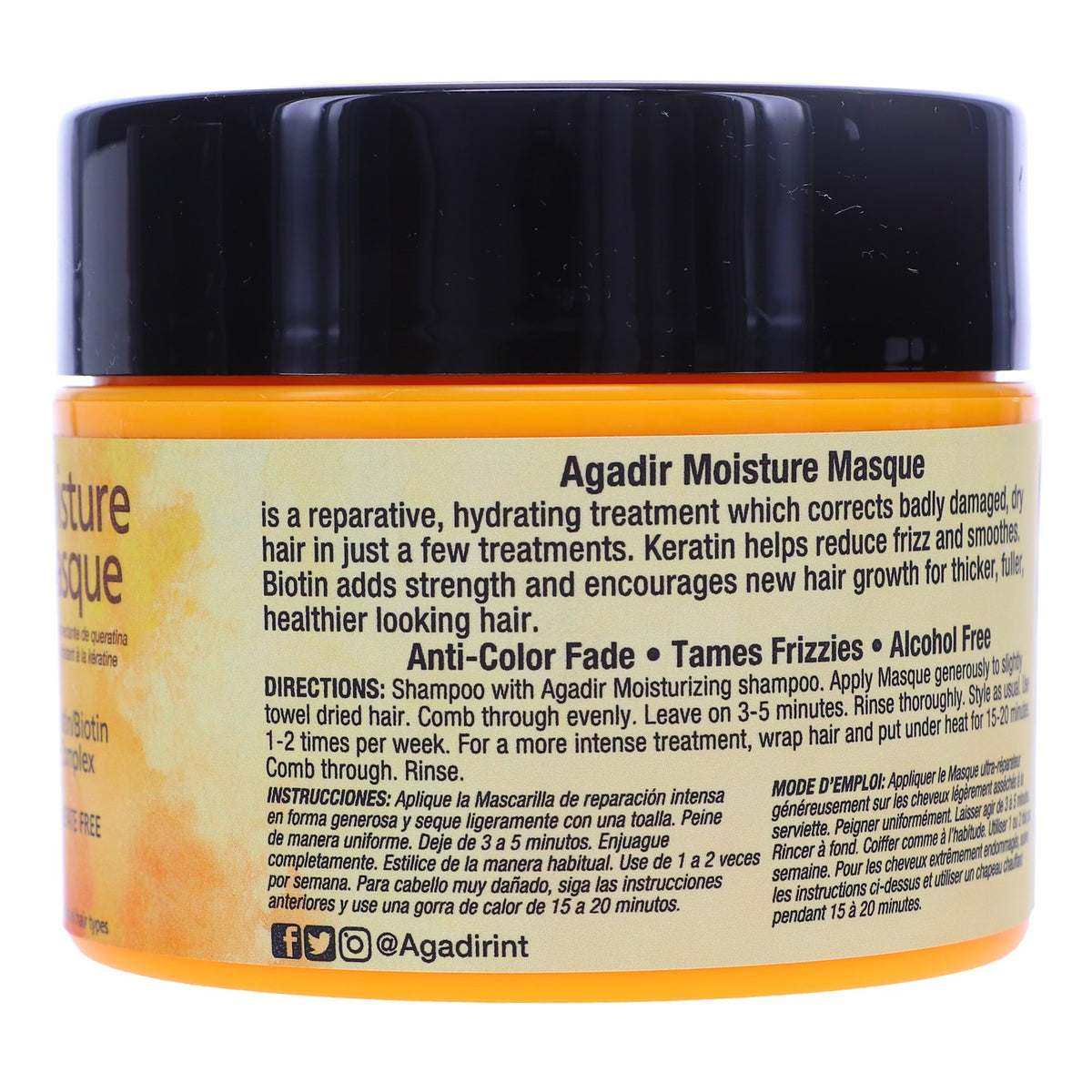 Agadir Argan Oil Moisture Masque - Deep Hair Conditioning Treatment 8 oz