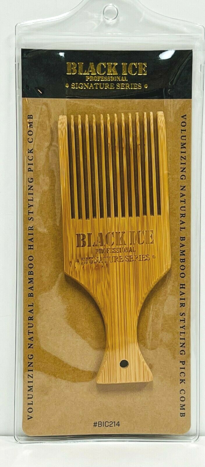 Natural Bamboo Hair Styling Pick Comb - Frizz-Free & Static-Free
