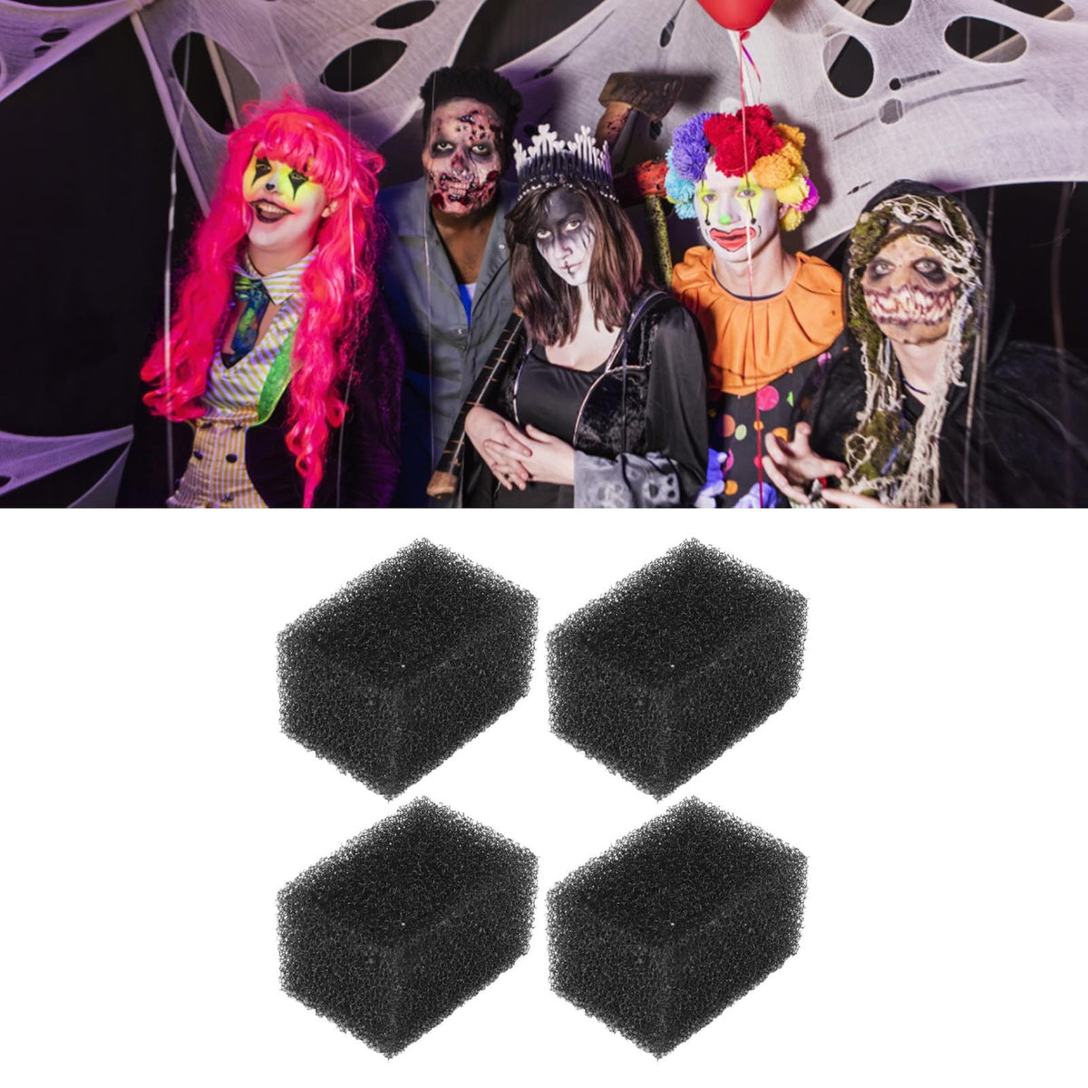 12pcs Halloween Special Effects Makeup Blood Sponge Set - Scar, Splatters, Scars