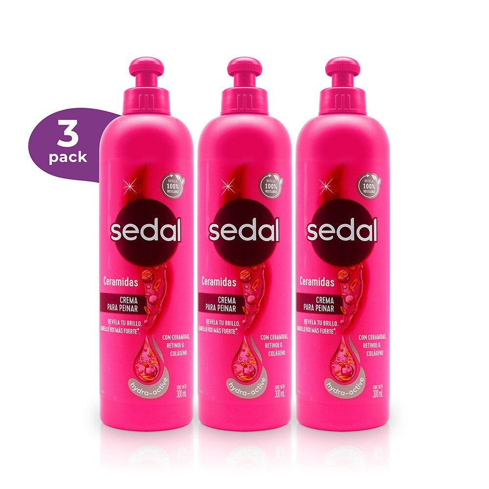 Sedal Ceramides Hair Styling Cream Pack of 3 - 300ml Each
