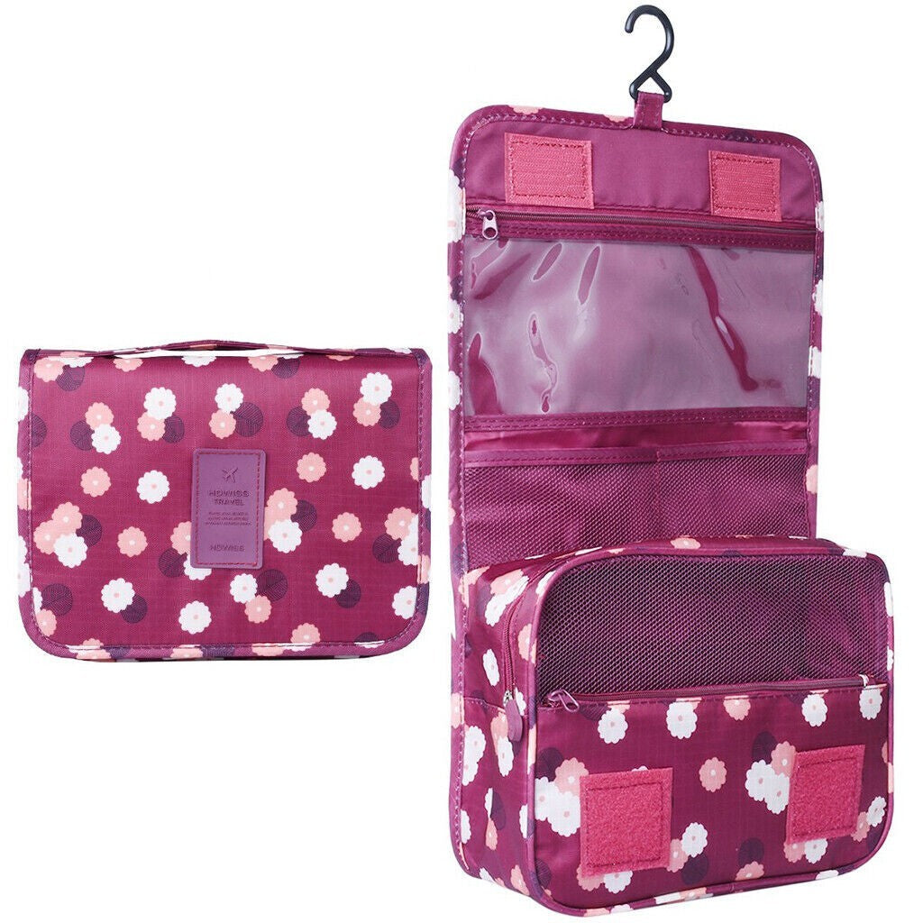 Large Waterproof Hanging Toiletry Bag Travel Organizer with Handle