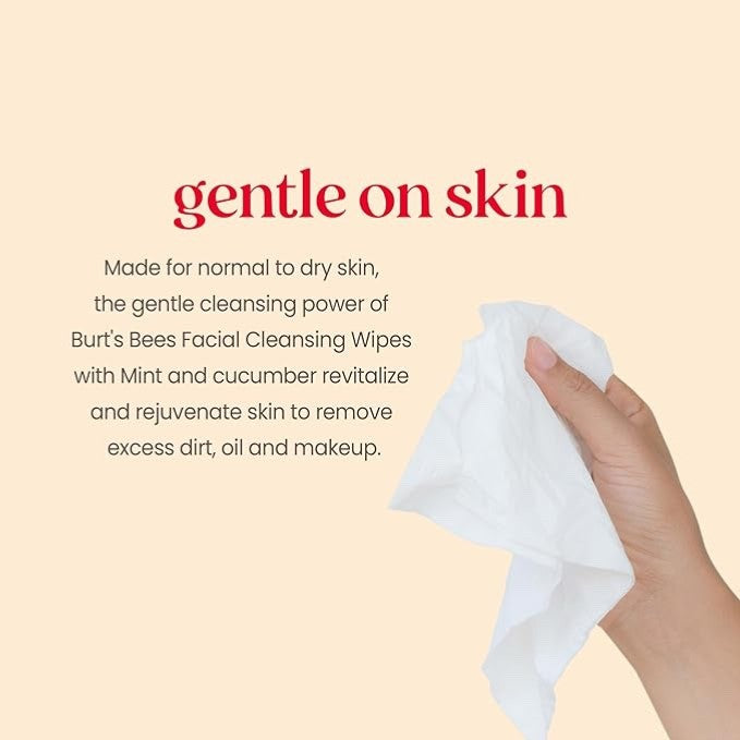 Facial Towelettes - Cucumber Mint Makeup Remover Wipes 3-Pack