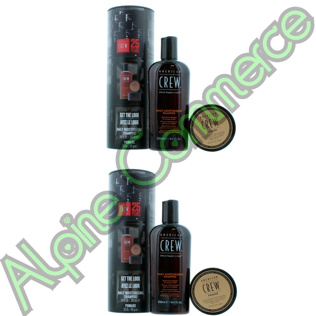 *2-Kits* American Crew Daily Moisturizing Shampoo 8.4 Oz & Pomade 3