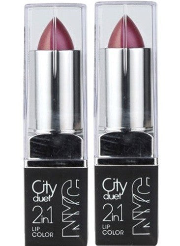NYC City Duet 2-in-1 Lip Color - Empire Lilacs, Moisturizing Long-Lasting