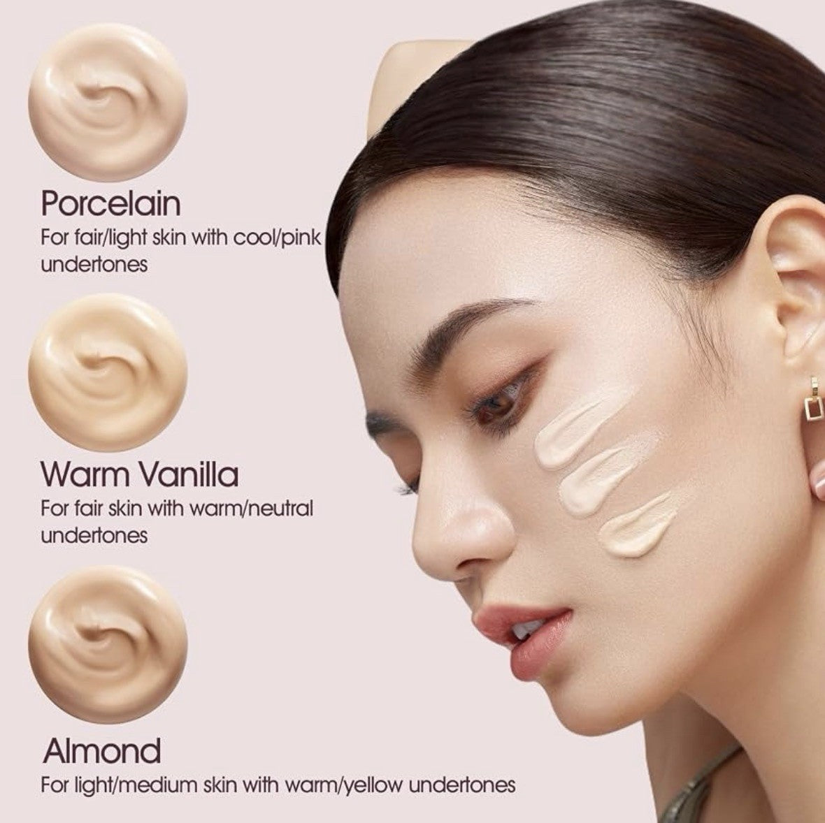 Vegan Cream Foundation - Light to Medium Buildable Full Coverage Face Makeup