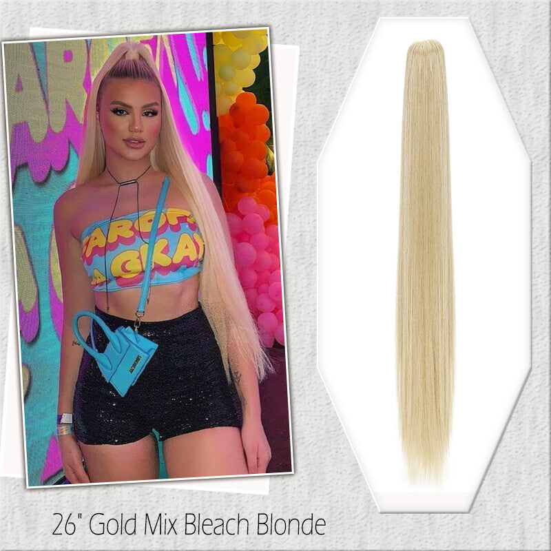 Fake Ponytail Clip-In Hair Extension Thick Natural Look 14 Inches
