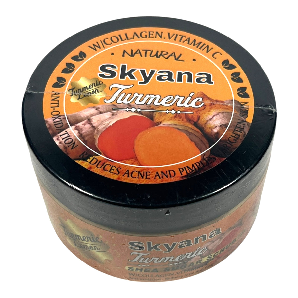 Natural Skyana Turmeric Shea Sugar Scrub 250g - Reduces Acne / Pimples