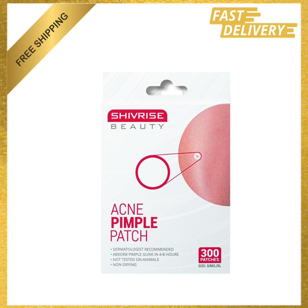Hydrocolloid Acne Patches for Blemish Covering & Healing - 300 All-Day Skin Discreet