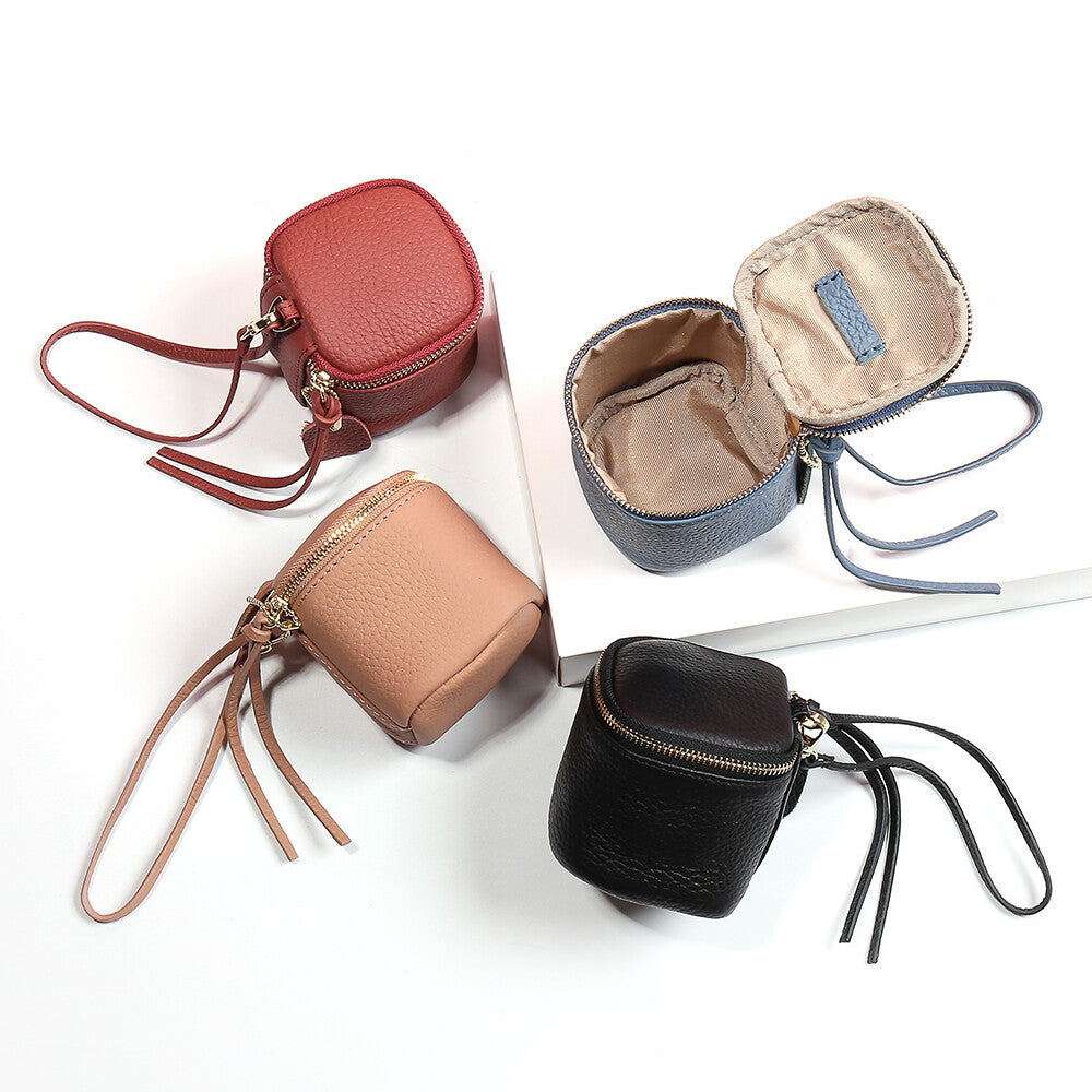 Women Makeup Bag Coin Purse Cosmetic Tote Mini Lipstick Holder Leather Wallet
