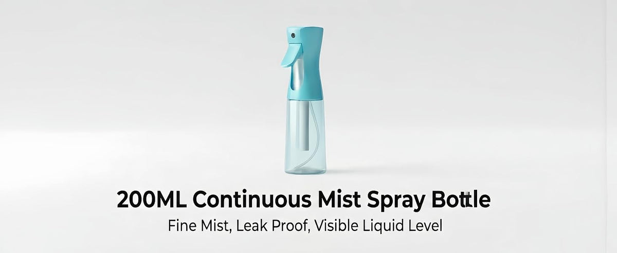 Fine Mist Spray Bottle for Hair, Continuous Water Sprayer, Eco-Friendly 360° Use