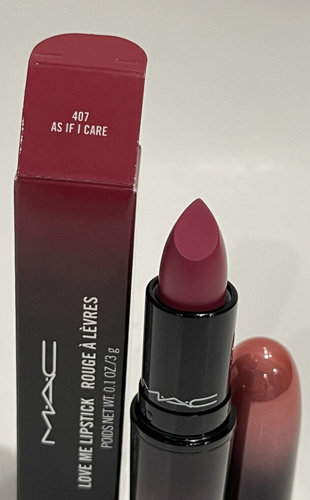 MAC Lipstick Love Me 407 As If I Care - New In Box, Discontinued