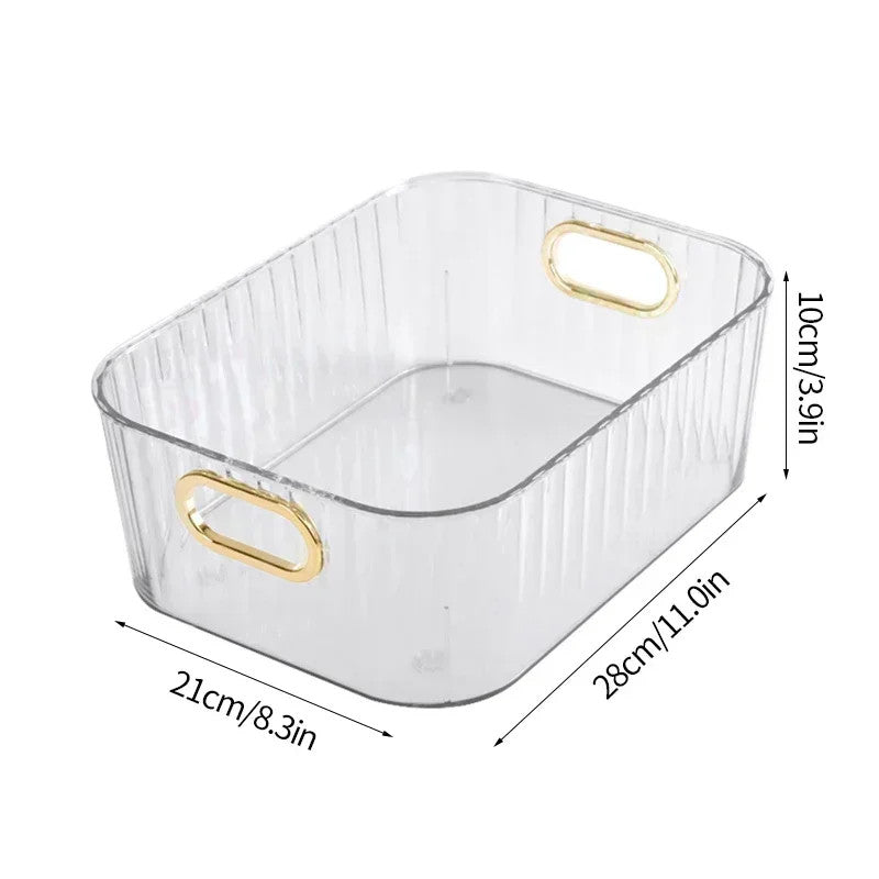 Acrylic Storage Organizer Box for Snacks, Makeup, and Bathroom Clutter - Multiple Sizes