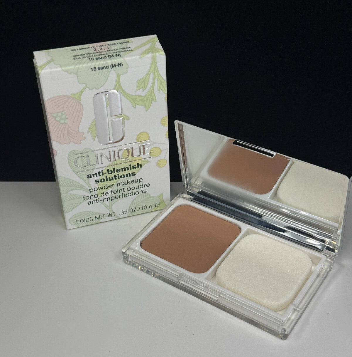 Clinique Acne Solutions Powder Makeup 18 Sand (M-N) 0.35 oz - NIB